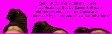 Extra HUD hand sprites for the Hexen Cleric